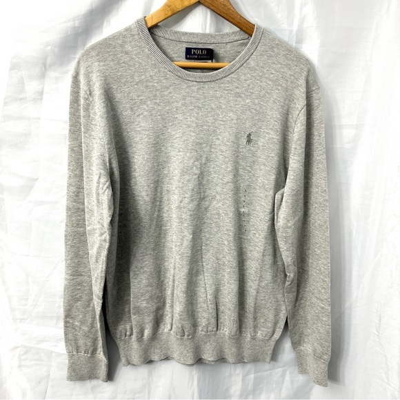 Polo Ralph Lauren Other - POLO Ralph Lauren Sweater Mens Gray Crew Neck Pima Cotton Pullover New With Tags